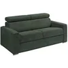 Image de Canapé 4 places convertible express en velours côtelé vert - Couchage 160 cm - Matelas 18 cm - VIZIR