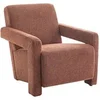 Image de Fauteuil en tissu texturé terracotta ISPARTA