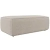 Image de Pouf en tissu texturé beige AMELIA