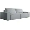 Image de Canapé 4 places convertible en tissu texturé gris AMELIA