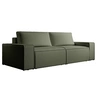 Image de Canapé 4 places convertible en tissu texturé vert AMELIA