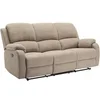 Image de Canapé 3 places relax en microfibre taupe BRODY