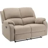 Image de Canapé 2 places relax en microfibre taupe BRODY