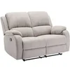 Image de Canapé 2 places relax en microfibre gris clair BRODY