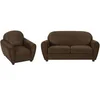 Image de Canapé 3 places et un fauteuil en microfibre aspect cuir vieilli club VICTORY III