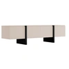 Image de Meuble TV avec 4 portes en MDF - Beige et Noir - LUVONIA