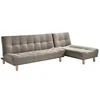 Image de Canapé modulable convertible en tissu taupe ESTEBAN