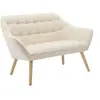 Image de Canapé 2 places en tissu beige CASERTA