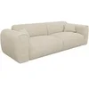 Image de Canapé 4 places convertible express en velours côtelé beige - Couchage 160 cm -Matelas 13 cm mémoire de forme POGNIA