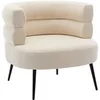 Image de Fauteuil en tissu beige CAMEDO