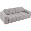 Image de Canapé 3 places en tissu texturé gris clair SOPELANA