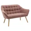 Image de Canapé 2 places en tissu rose chiné CASERTA