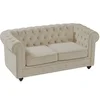 Image de Canapé 2 places en velours beige CHESTERFIELD