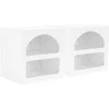 Image de Lot de 2 tables de chevet avec rangements - Blanc - LUELA
