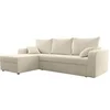 Image de Canapé d'angle convertible et réversible en velours côtelé beige ONABIA