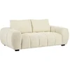 Image de Canapé 3 places en tissu texturé beige BERENIA