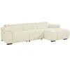 Image de Canapé d'angle droit relax électrique en tissu beige MOLPICA