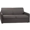 Image de Canapé 3 places convertible express en simili gris avec assise mémoire de forme - Couchage 140 cm - Matelas 14 cm CALIFE