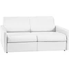Image de Canapé 3 places convertible express en simili blanc avec assise mémoire de forme - Couchage 140 cm - Matelas 18 cm CALIFE