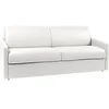 Image de Canapé 4 places convertible express en simili blanc avec assise mémoire de forme - Couchage 160 cm - Matelas 22 cm mémoire de forme CALIFE