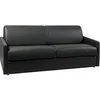 Image de Canapé 4 places convertible express en simili noir avec assise mémoire de forme - Couchage 160 cm - Matelas 22 cm mémoire de forme CALIFE