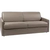 Image de Canapé 4 places convertible express en simili taupe avec assise mémoire de forme - Couchage 160 cm - Matelas 22 cm mémoire de forme CALIFE