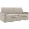 Image de Canapé 2 places convertible express en tissu beige avec assise mémoire de forme - Couchage 120 cm - Matelas 18 cm CALIFE