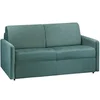 Image de Canapé 2 places convertible express en velours vert émeraude avec assise mémoire de forme - Couchage 120 cm - Matelas 22 cm mémoire de forme CALIFE
