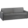 Image de Canapé 4 places convertible express en velours gris anthracite avec assise mémoire de forme - Couchage 160 cm - Matelas 14 cm CALIFE