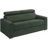 Image de Canapé 4 places convertible express en velours côtelé vert avec assise mémoire de forme - Couchage à lattes larges 160 cm - Matelas 14 cm VIZIR