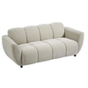 Image de Canapé 3 places en tissu beige effet matelassé JULORI