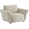 Image de Fauteuil en tissu chiné beige NAPIZO