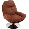 Image de Fauteuil pivotant en tissu texturé terracotta ILMACA