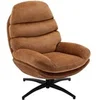 Image de Fauteuil pivotant en tissu terracotta LIZUTA