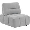 Image de Fauteuil dossier avance-recule en tissu texturé gris clair APOLIU
