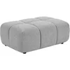 Image de Pouf en tissu texturé gris clair APOLIU