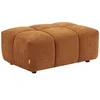 Image de Pouf en tissu texturé terracotta APOLIU