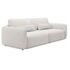 Image de Canapé 3 places convertible en tissu texturé beige VOPOZA