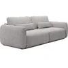 Image de Canapé 3 places convertible en tissu texturé gris clair VOPOZA