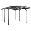 Image de Carport pergola simple autoportant en aluminium - 1 voiture - 15,15 m² - Gris anthracite - BARESA
