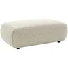 Image de Pouf en tissu texturé beige MONELIA
