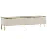 Image de Meuble TV avec 2 portes - Beige et doré - VUKIA de
