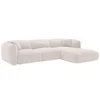 Image de Canapé d'angle droit en tissu chenille beige CAMILIO de Maison Céphy
