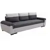 Image de Canapé 3 places convertible en tissu anthracite et gris clair GABY II