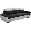 Image de Canapé 3 places convertible en tissu noir et gris clair GABY II