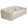 Image de Canapé 4 places convertible express en tissu bouclette beige - Couchage 160 cm - Matelas 13 cm RETUNA II