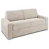 Image de Canapé 3 places convertible express en velours côtelé beige - Couchage lattes larges 140 cm - Matelas 14 cm CALITO