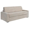Image de Canapé 4 places convertible express en velours côtelé beige - Couchage lattes larges 160 cm - Matelas 22 cm avec mémoire de forme CALITO