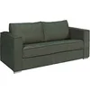 Image de Canapé 3 places convertible express en tissu chenille vert sapin - Couchage 140 cm - Matelas 18 cm LORETO