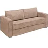 Image de Canapé 4 places convertible express en velours côtelé taupe - Couchage 160 cm - Matelas 18 cm LORETO